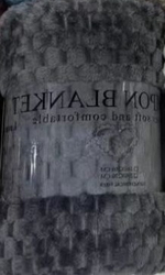 Плед 150*200см «Pompon», цвет графит, микрофлис, 240 гр/м²
