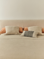 Blok Кровать бежевая со съемными чехлами для матраса 160 х 200 см