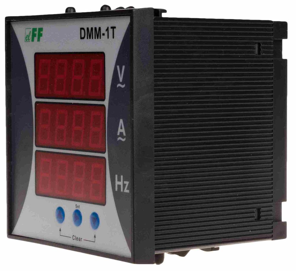 Указатель тока (амперметр) DMA-1T многофункциональный 1-фазн. 220В 05-5; 1-9000 на монтаж. панель F&amp;F