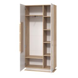 Шкаф для одежды Дора 30.01-02, Дуб Сонома, Белый