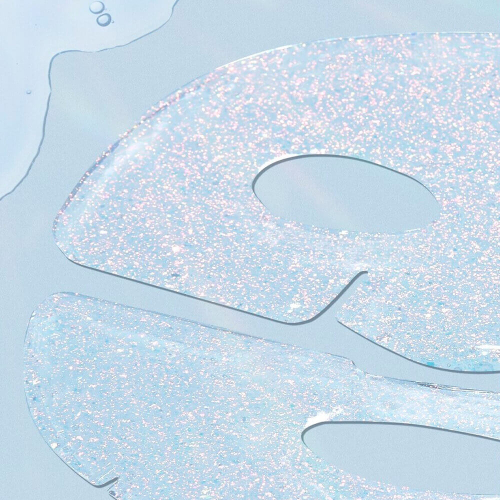 Petitfee Гидрогелева маска с жемчужной пудрой для ровного тона - Aura Quartz Hydrogel Face Mask.
