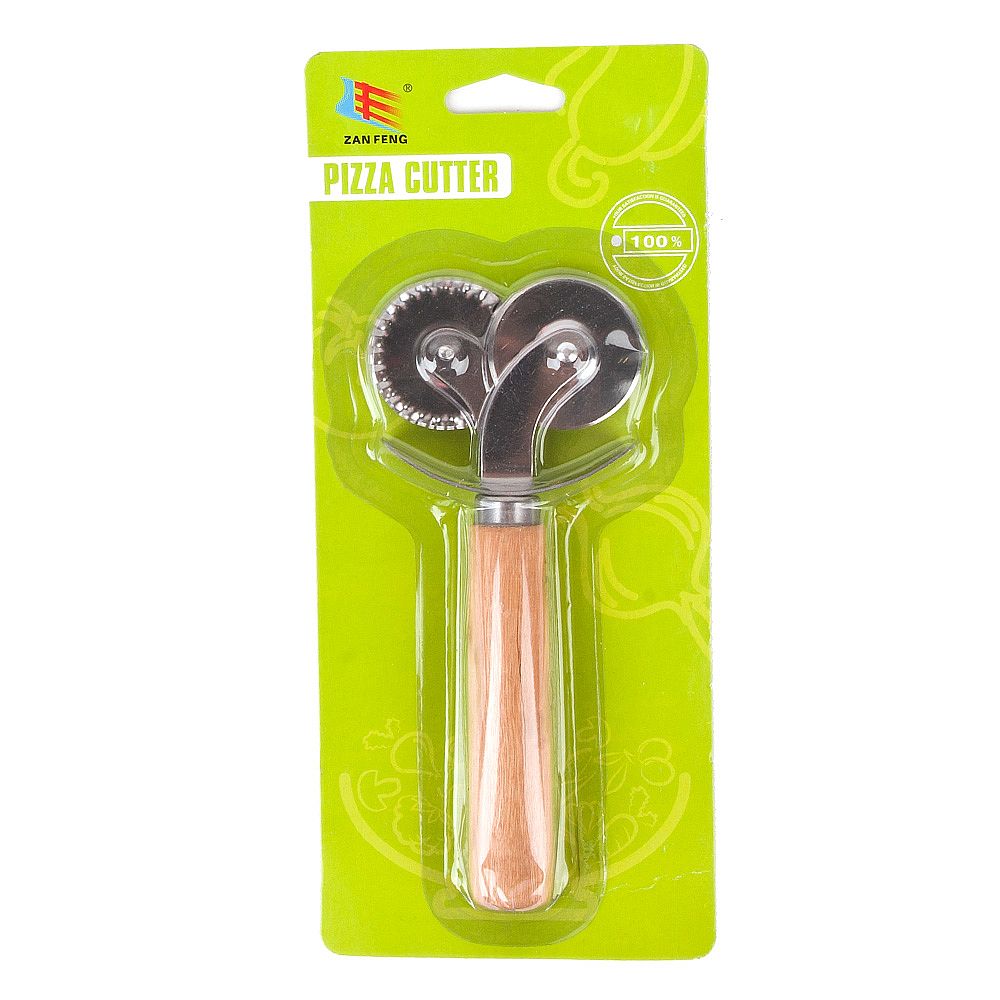 Нож для нарезки мучных изделий двойной 7*2*15см. (нержавеющая сталь, дерево)