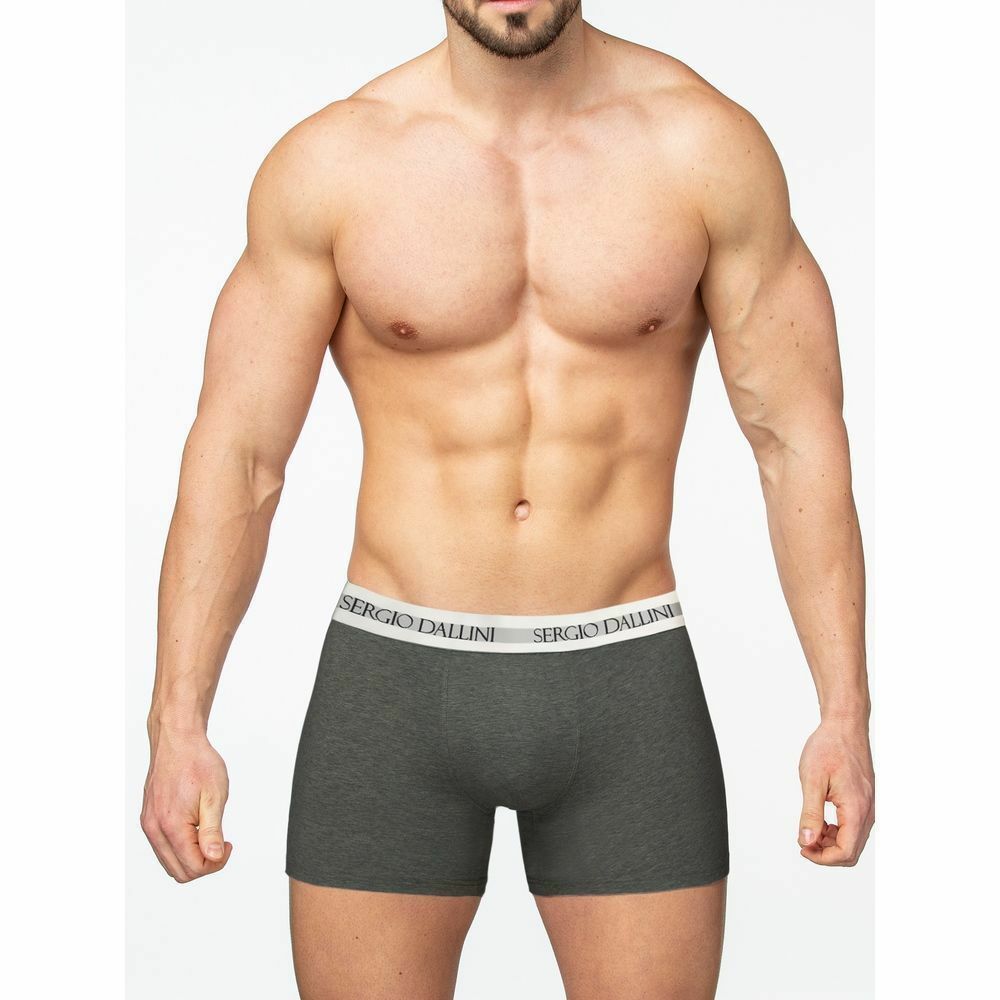 Мужские трусы боксеры темно-серые Sergio Dallini SG2845-2