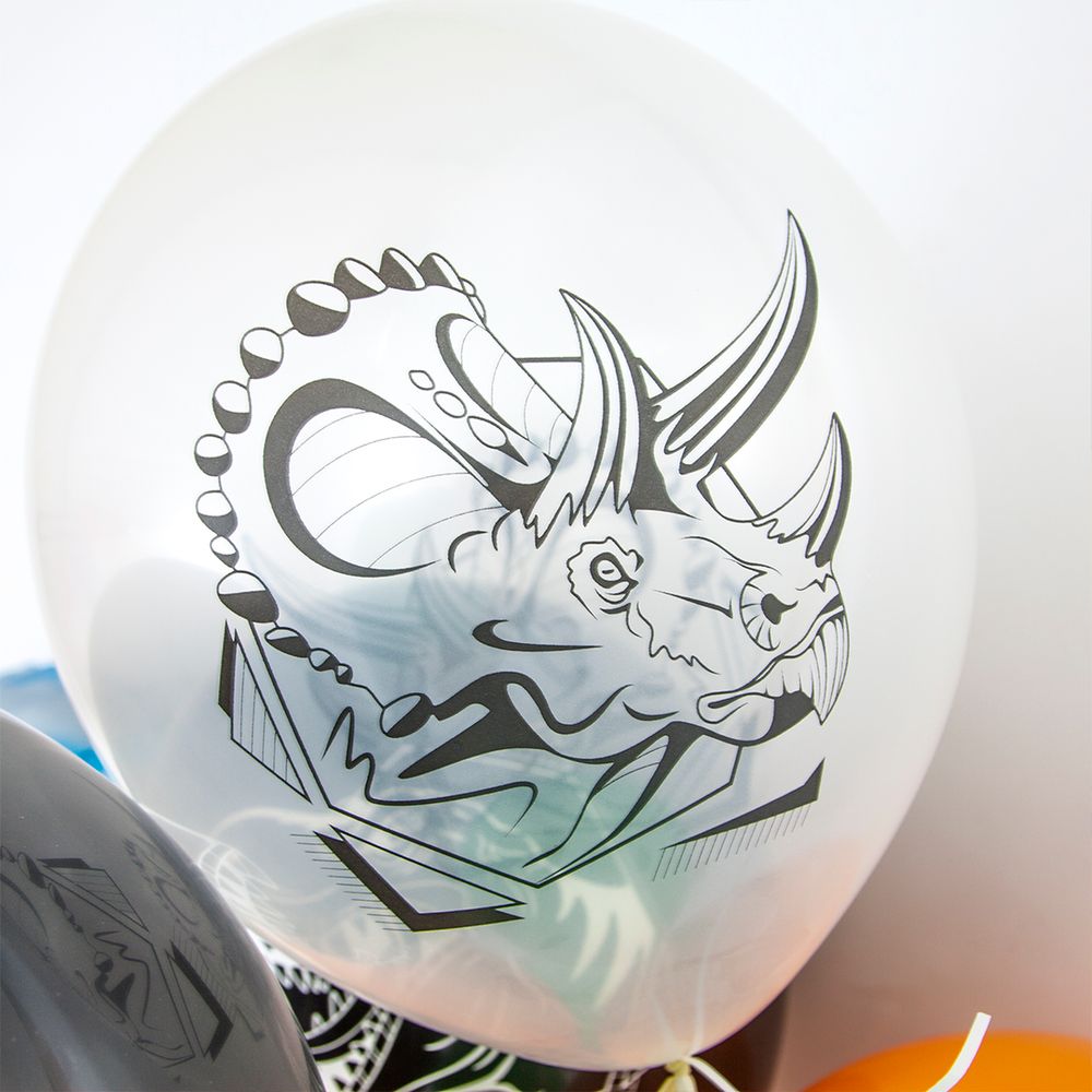 Шар (12''/30 см) Эра Динозавров, Ассорти, пастель, 2 ст, 25 шт.