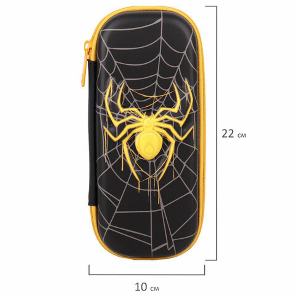 Пенал BRAUBERG, 1 отделение, 1 откидная планка, EVA, 22х10х5 см, "Venomous spider", 271553