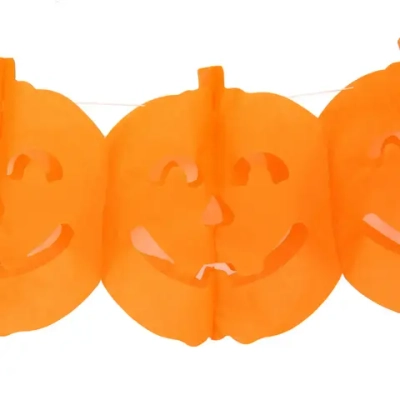 Растяжка бумажная «Helloween - Ужасающие тыквы» 3 м