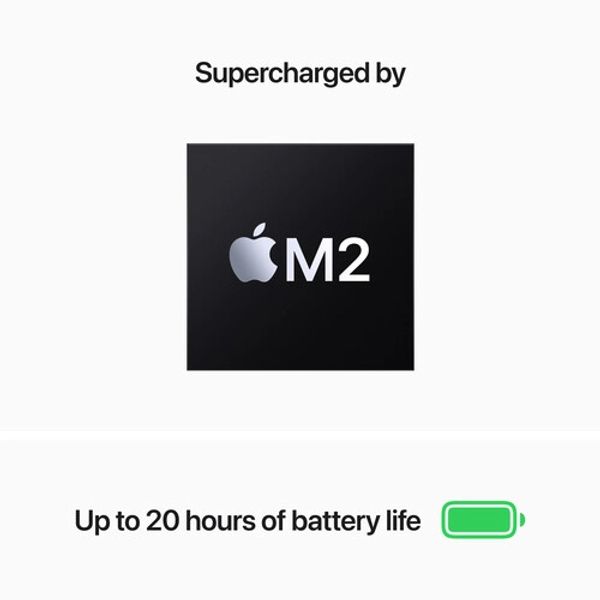 Ноутбук Apple MacBook Pro 13 Retina Touch Bar MNEQ3RU/A (Apple M2, RAM 8 ГБ, SSD 512 ГБ, Apple graphics 10-core), серебристый