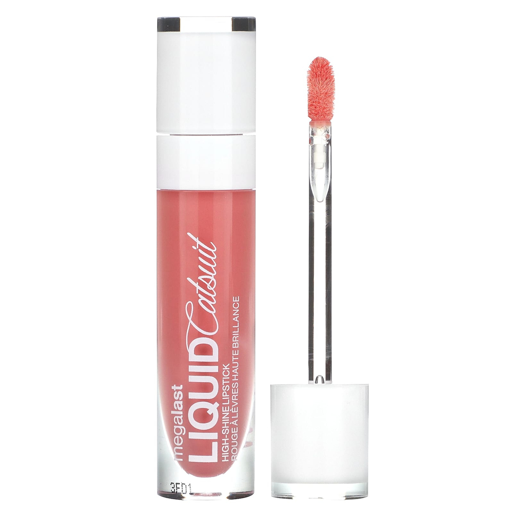 wet n wild, MegaLast, жидкий комбинезон, сияющая помада, оттенок 941B персиковый, 5,7 г (0,2 унции)