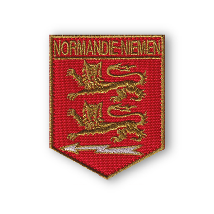 Нашивка ( Шеврон ) Эмблема Авиационного Истребительного Полка "Нормандия - Неман" ВВС Франции / Красная