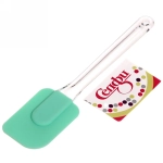 Лопатка силиконовая 18,5*4,5см «Macarons» прозрачная ручка