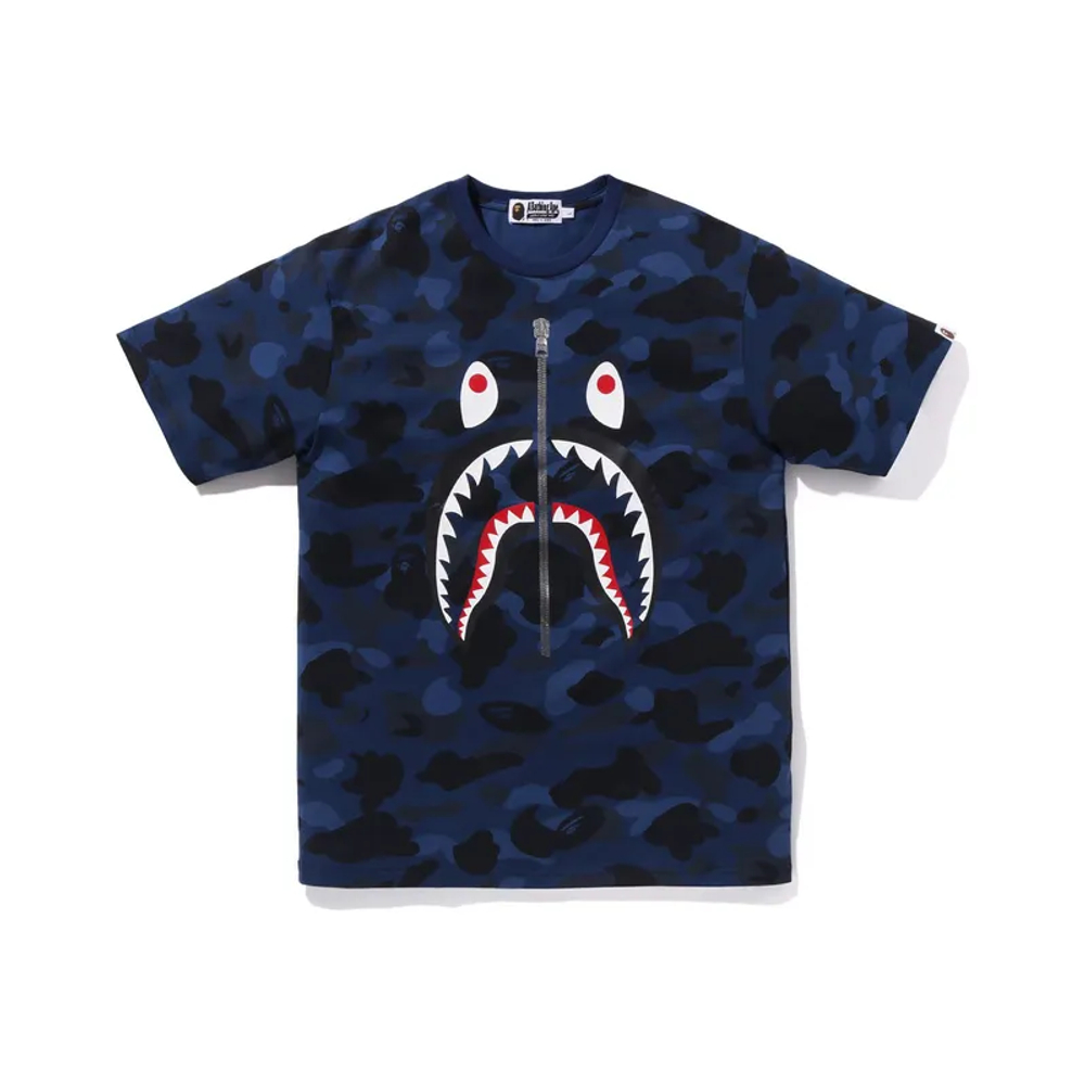 A Bathing Ape Color Camo Shark Polo