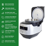Yum Asia Рисоварка Yum Asia Bamboo Rice Cooker, 8 чашек, 1.5 л ( Anthracite Black)