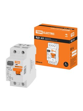 УЗО ВД1-63 2Р 63А 30МА TDM