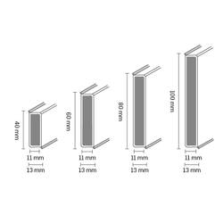 Плинтус напольный Cubu Flex Life антрацит, 2500x80x11 мм