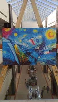 Картина на досках Джокер в стиле Ван Гога 45х30 см