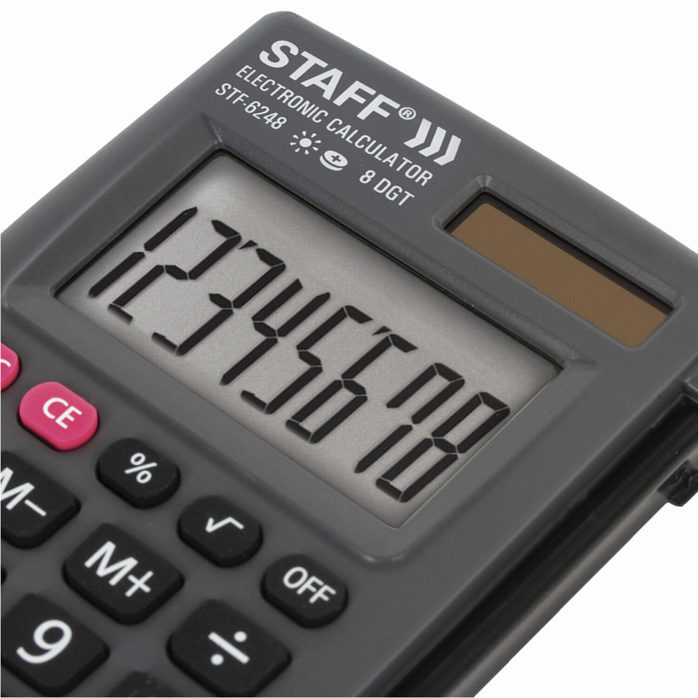 Калькулятор карманный STAFF STF-6248 (104х63 мм) 8 разрядов двойное питание (2 штуки в упаковке)