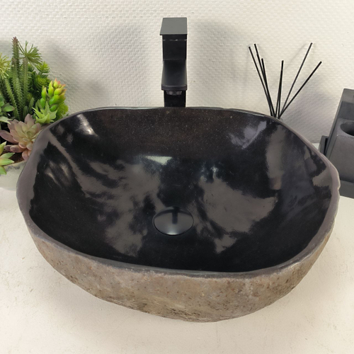 Раковина из речного камня RS-65093 46*40*15 0861