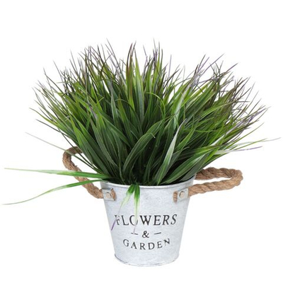 Цветок искусственный декоративный Трава, в ведерке, 25 см, Y6-2048