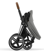 Коляска 3 в 1 Cybex Priam IV Chrome Brown complete и автокресло Cloud T i-Size Peach Pink Plus Mirage Grey