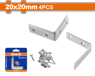 Уголок мебельный 20х20 мм, 4 шт (12/144) WADFOW WCY2K20