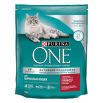 Сухой корм Purina ONE для взрослых кошек говядина 750 г