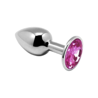 Alive Anal Pleasure L - большая металлическая анальная пробка с кристаллом