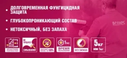 Грунтовка пропитка Боларс Антиплесень средство от плесени и грибка для стен и потолка 1 кг, 1л