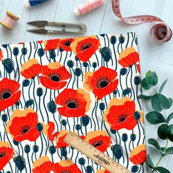 Ткань премиум бифлекс маковое иллюзорное поле