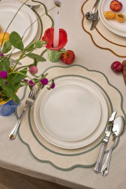 Салфетка под приборы Anemone из коллекции Trendy Ruffles, Ø38 см, серый