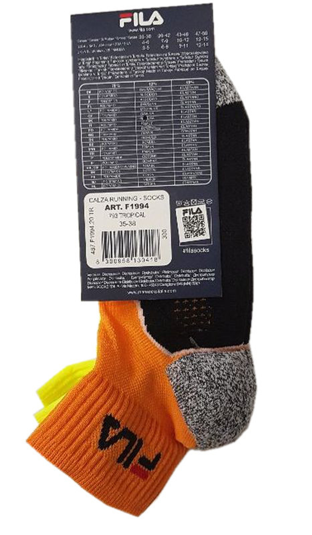 Теннисные носки Fila Calza Running Socks 2P - разноцветный