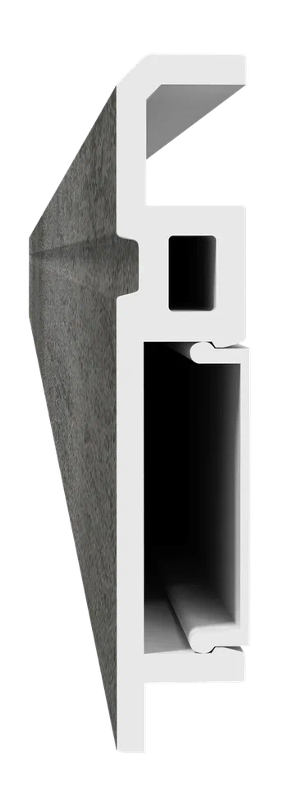 Напольный плинтус ПВХ Foresta Aviv Бетон Невский FA 017 2000х70х13 мм