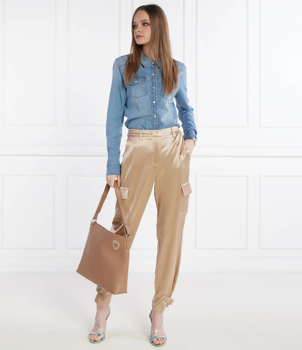 Сатиновые штаны GUESS - золотой(W4GB50 WG7C0)