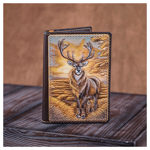 Кожаная обложка на паспорт «Сохатый»