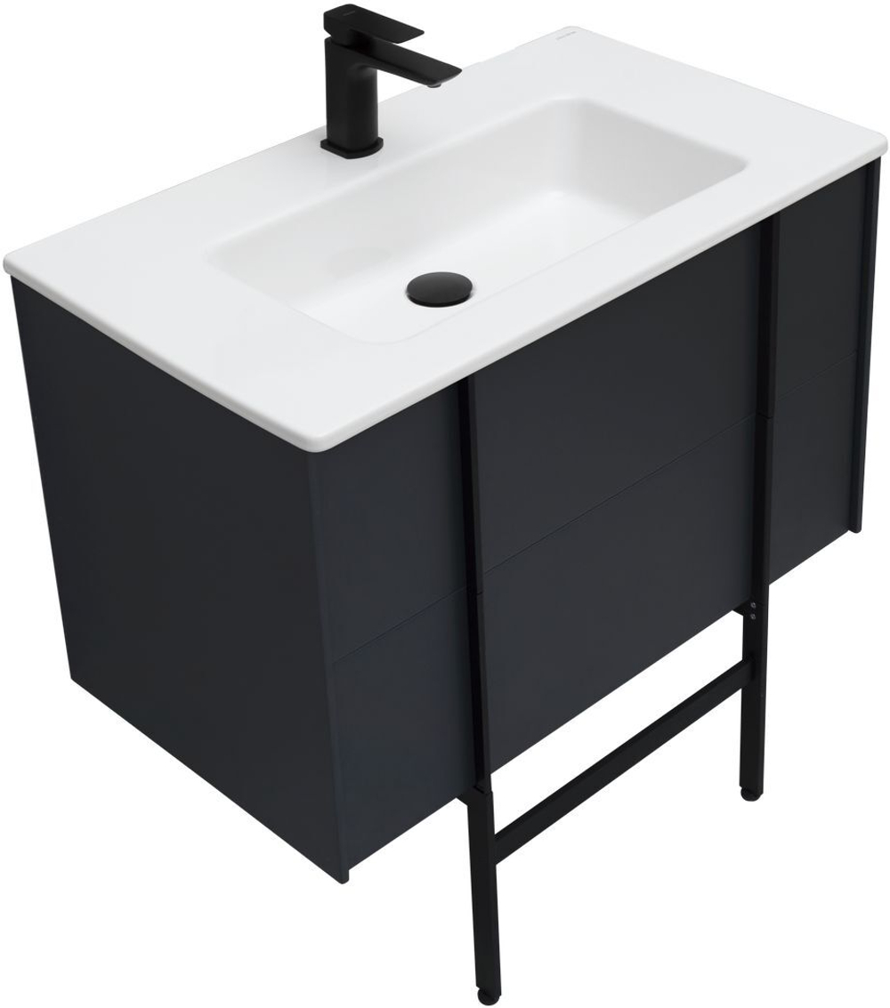 Тумба с раковиной Allen Brau Reality 80 см 1.32005.AM антрацит матовый