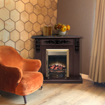 Каминокомплект Real Flame Dominica Corner DN с очагом Fobos Lux Brass (угловой)