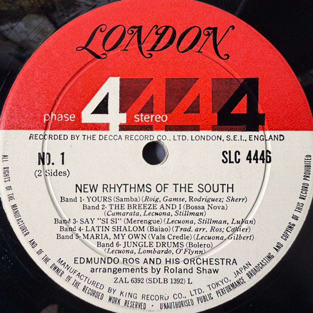 Edmundo Ros & His Orchestra ‎– New Rhythms Of The South (Япония 1965г.)