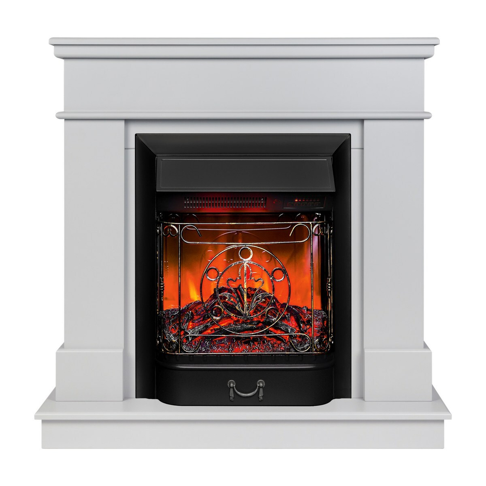Электрокамин RealFlame Selena STD GR платиновый с очагом Majestic Lux Black RC