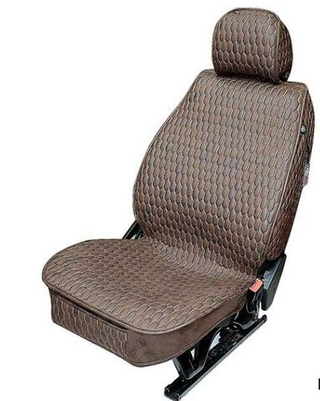 Накидки сидений ПОЛНЫЙ Coolpart MAXIMAL LUX (кт) - N-05-CHBG (Эфф мокрой кожи) шоколад/ шов беж