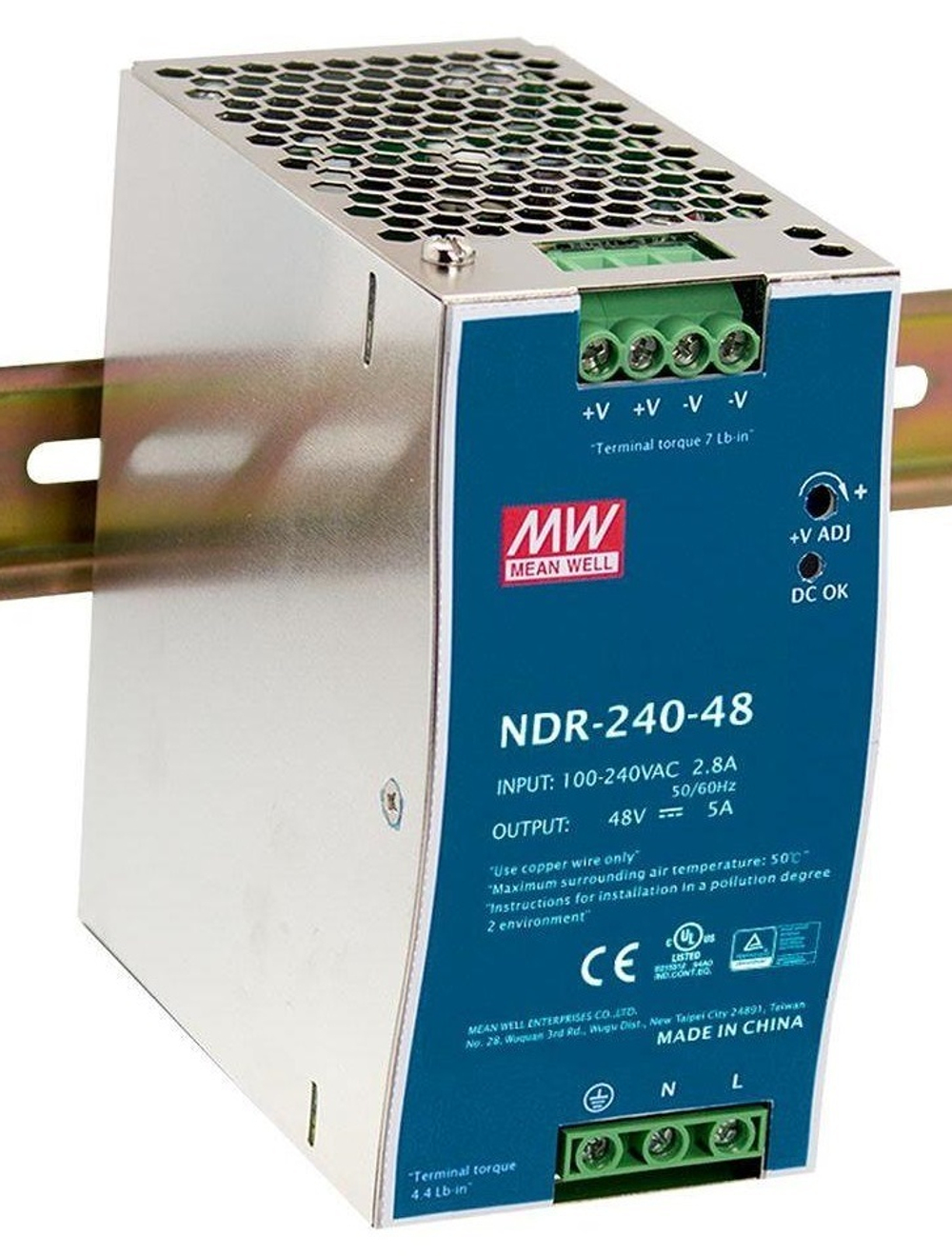Преобразователь AC-DC сетевой Mean Well NDR-240-48