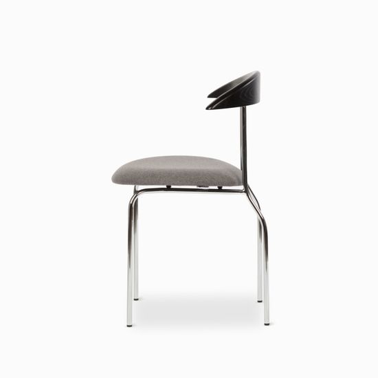 Обеденный стул Dina металлический каркас цвет чёрный/серый