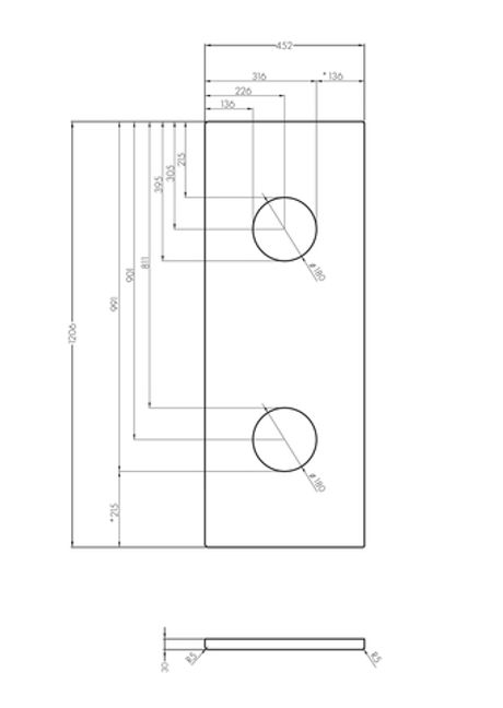 Столешница под раковину AQUATON Брук 120 (60+60)