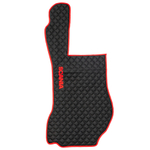 Ковры SCANIA 5 серии R (механика) (экокожа, черный, красный кант, красная вышивка)