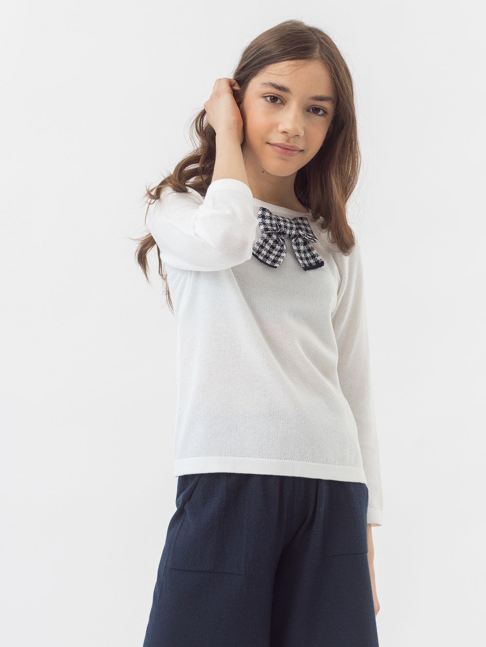 Джемпер молочный для девочки арт. AT824-1