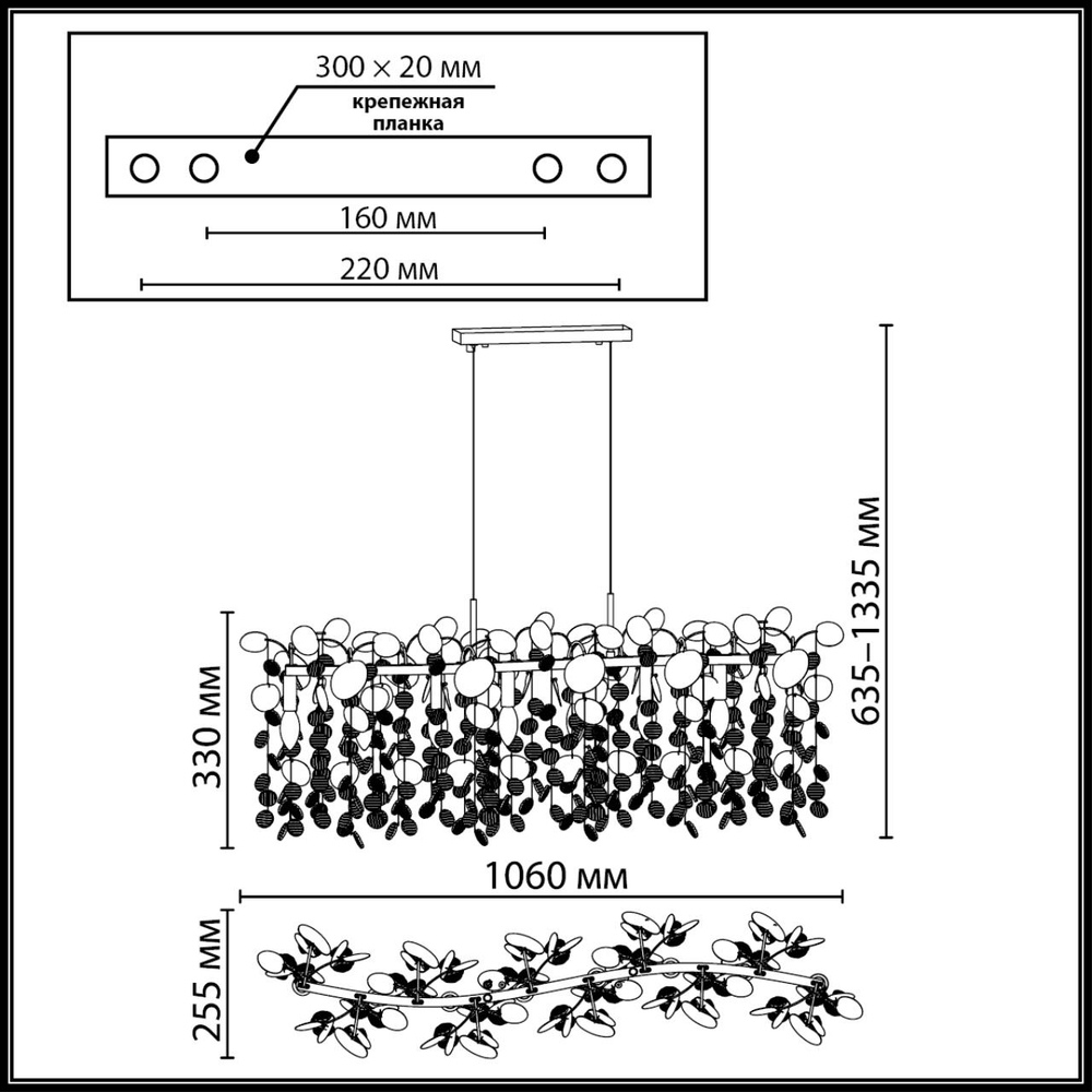 5104/8A ODL Люстра E14 8*40Вт IP20 CLASSIC
