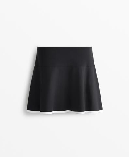 Oysho Юбка с кантом, черный