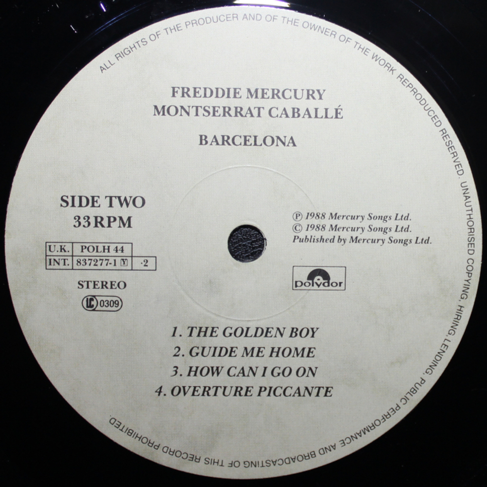 Freddie Mercury, Montserrat Caballe / Barcelona (LP)