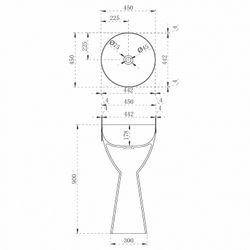 Раковина Abber Kristall 45 AT2703Onyx-Black Черная глянцевая Черная матовая