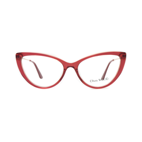 Оправа бабочка Oliver Wood MG6105 C4 прозрачно-красная с золотым