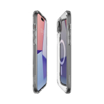Прозрачный чехол с поддержкой MagSafe Spigen Ultra Hybrid (Mag Fit) для iPhone 15 Тонкий гибридный поликарбонатный чехол с повышенным уровнем защиты при падении