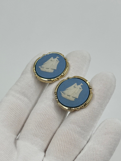 Запонки «Парусник» Wedgwood by Stratton